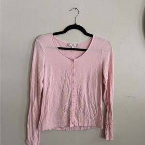 Pink Rose Light Pink Button Down Shirt